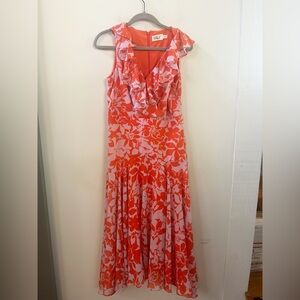 Eliza J ruffled midi dress‎
